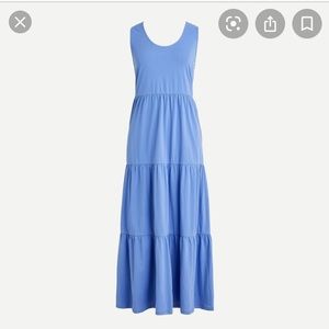 J. Crew Tiered Maxi Blue Periwinkle Dress NWT S